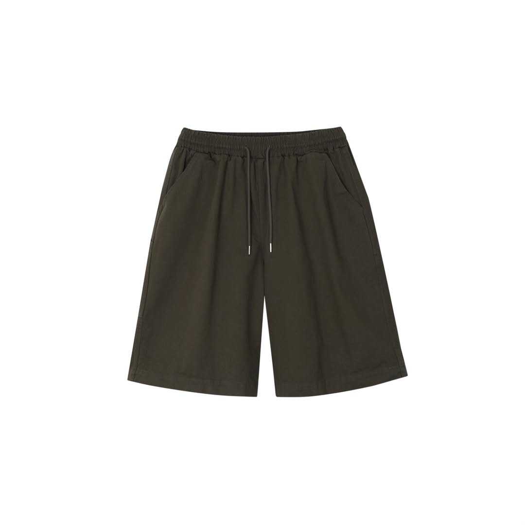Grab Wide Bermuda Shorts — Heavy Cotton Canvas Drawstring