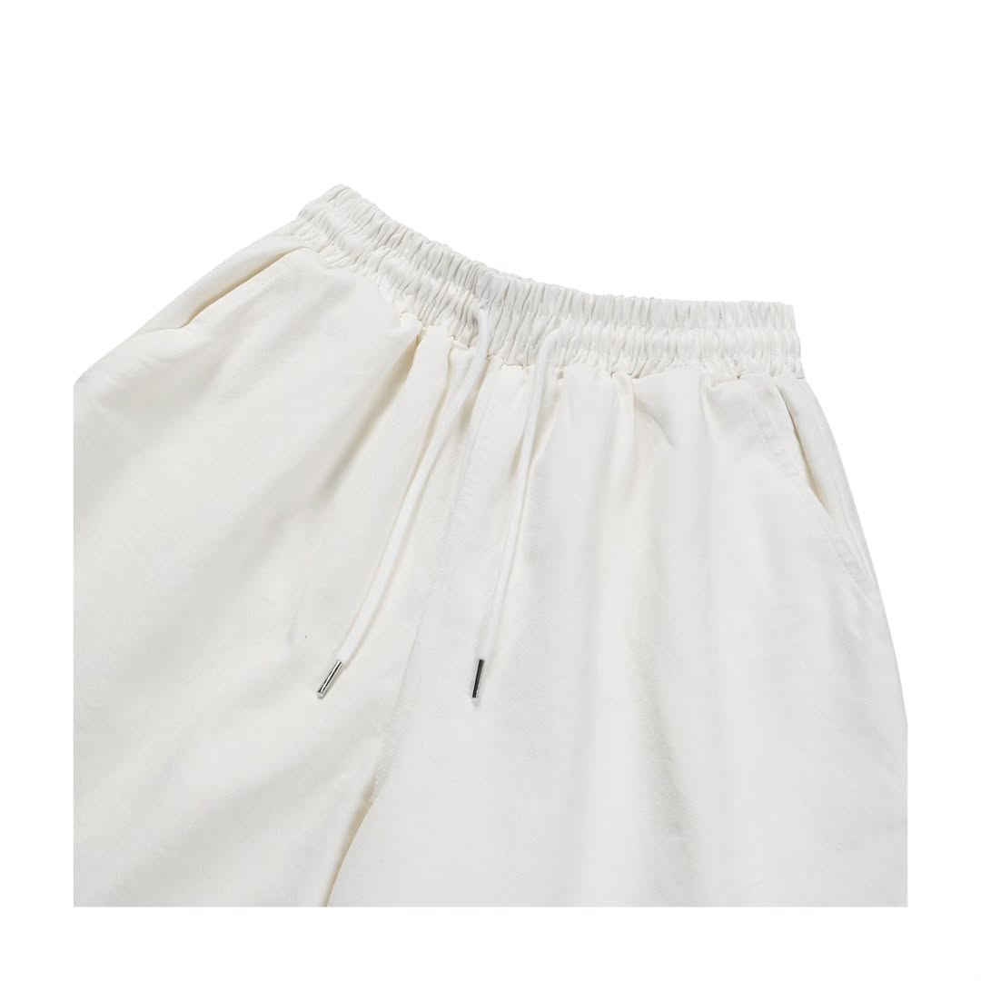 Grab Wide Bermuda Shorts — Heavy Cotton Canvas Drawstring