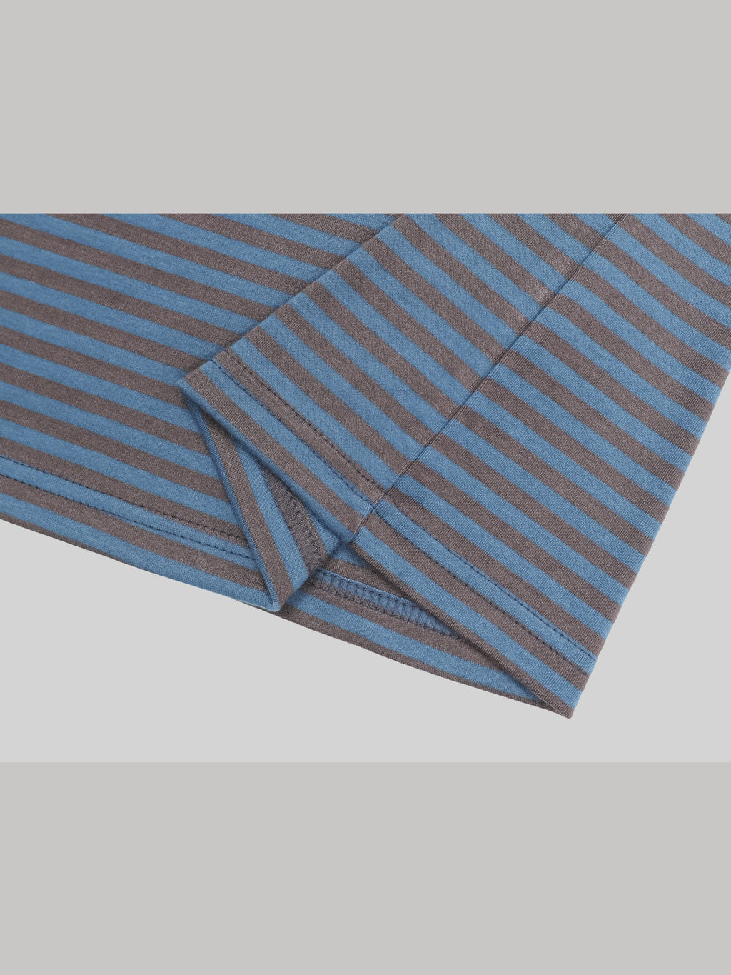 Mezzo striped roll-up sleeve T-shirt, four colorways flat lay