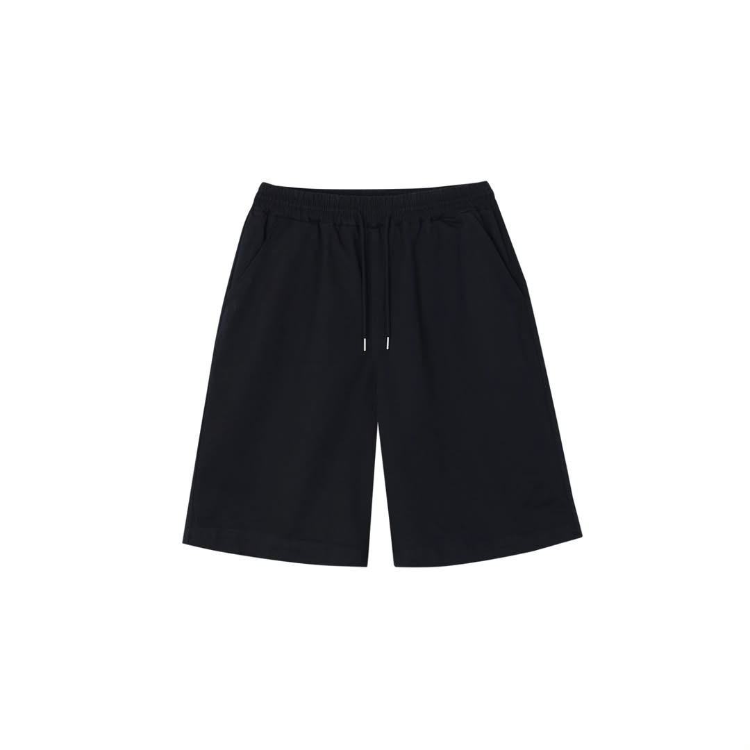Grab Wide Bermuda Shorts — Heavy Cotton Canvas Drawstring