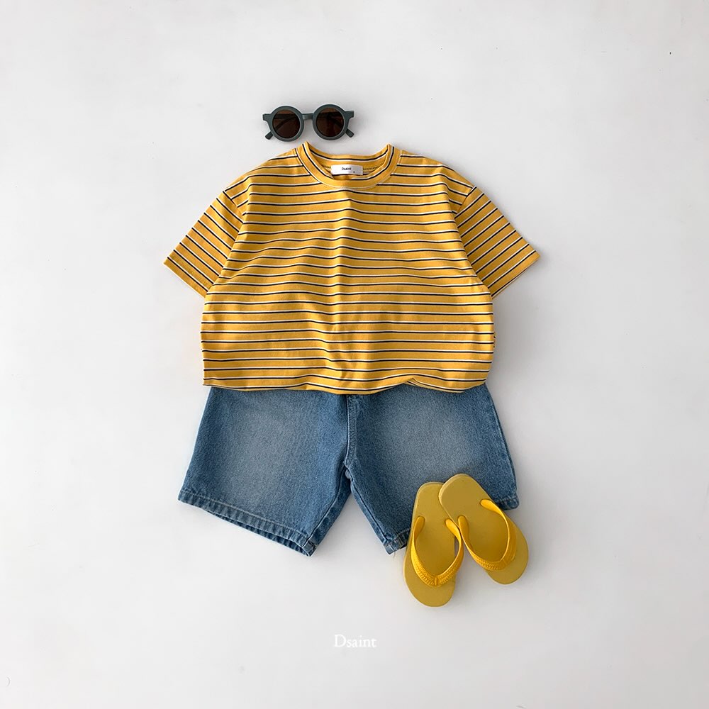 3Pack D.saint Stripe Short Sleeve Cotton Tee  — Kids
