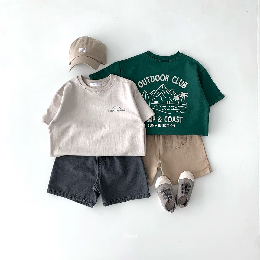 (2pack) D.saint Camp Graphic Cotton Short Sleeve Tee  — Kids