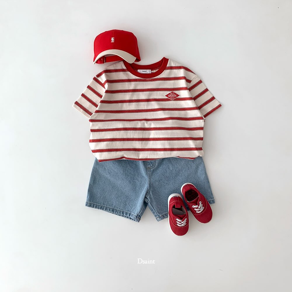2-Pack D.saint Shark Stripe T-Shirt — Kids
