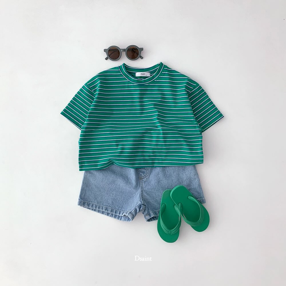 3Pack D.saint Stripe Short Sleeve Cotton Tee  — Kids