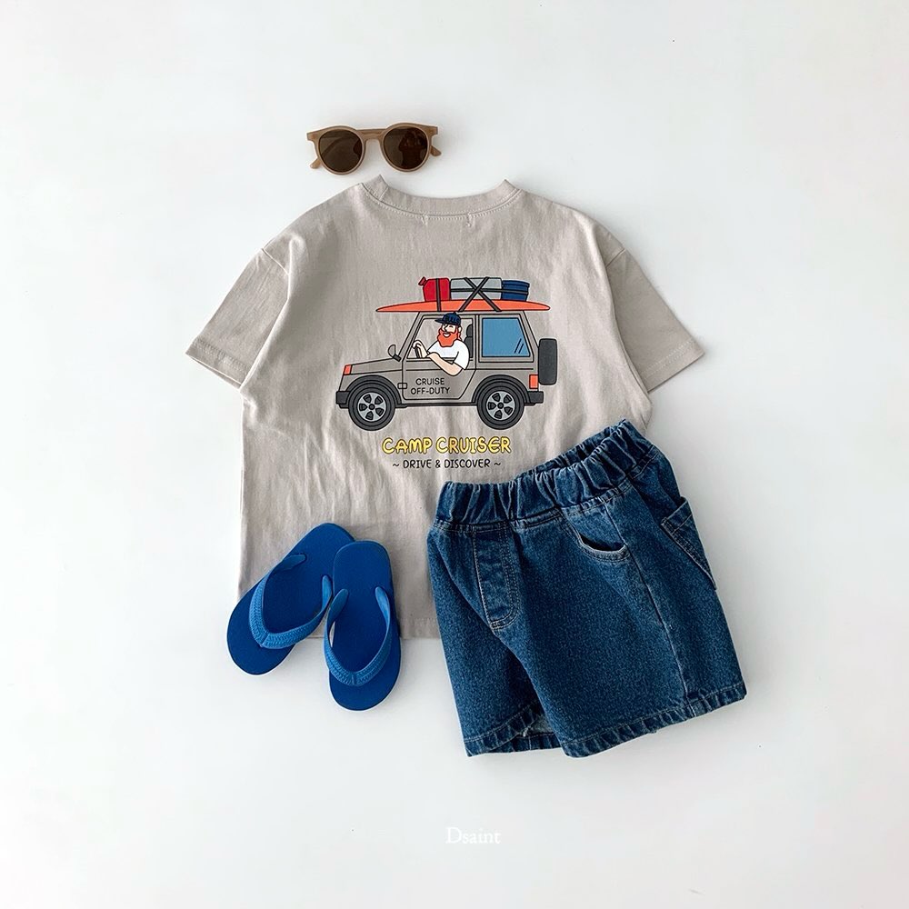 (2pack) D.saint Camp Graphic Cotton Short Sleeve Tee  — Kids