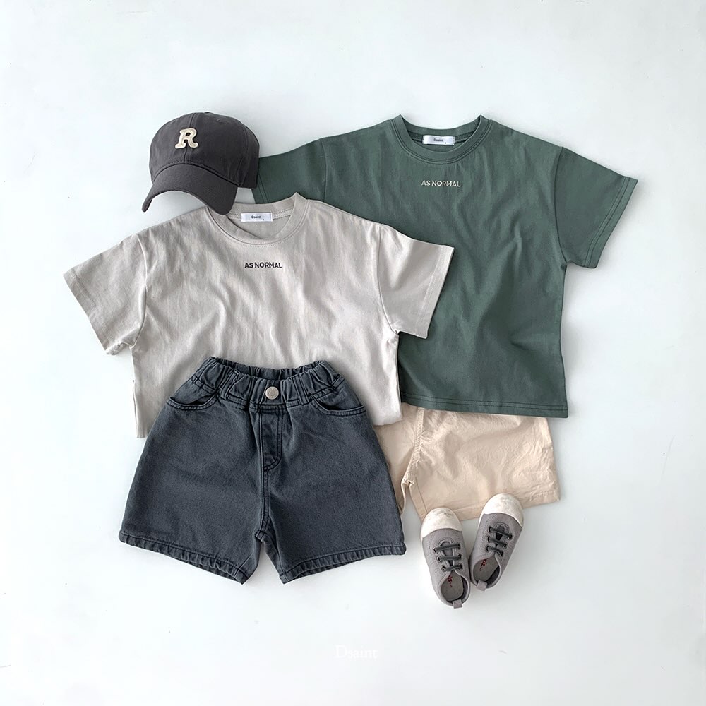 (2pack) Lettering Short Sleeve Cotton Tee  — Kids