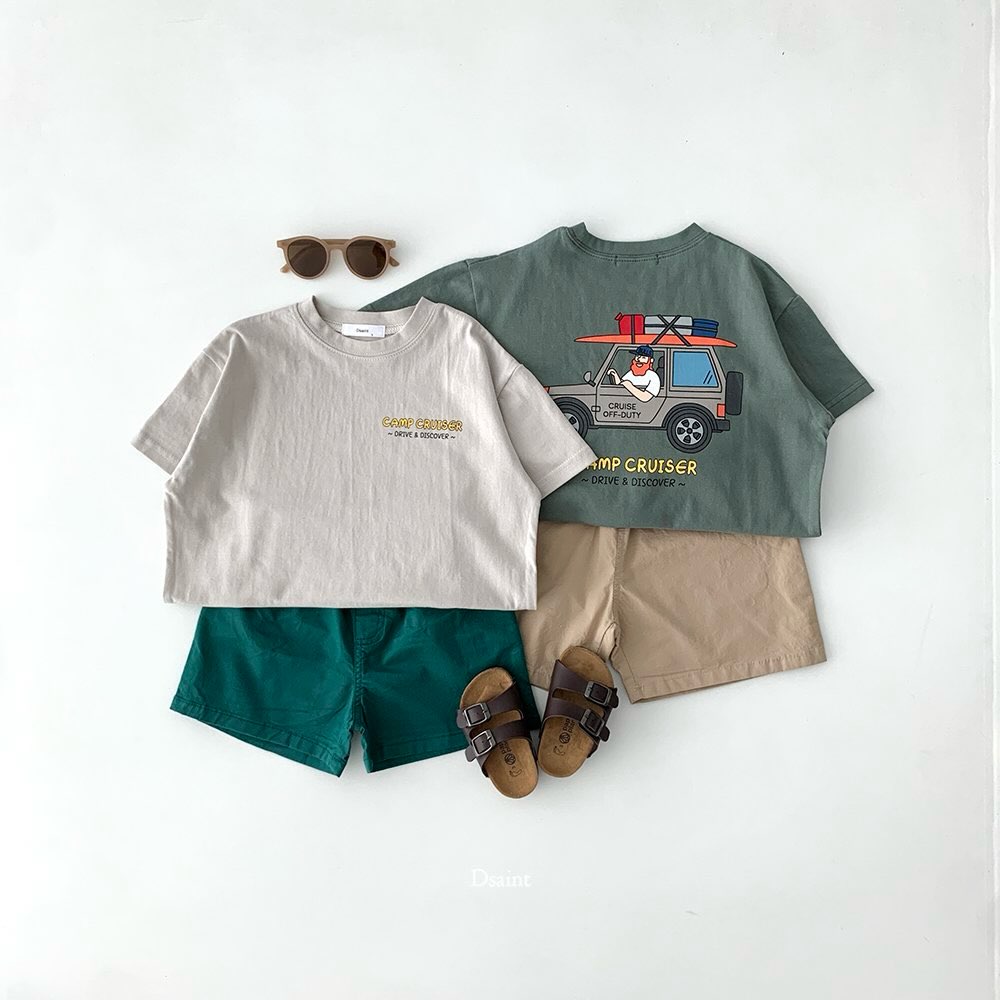 (2pack) D.saint Camp Graphic Cotton Short Sleeve Tee  — Kids