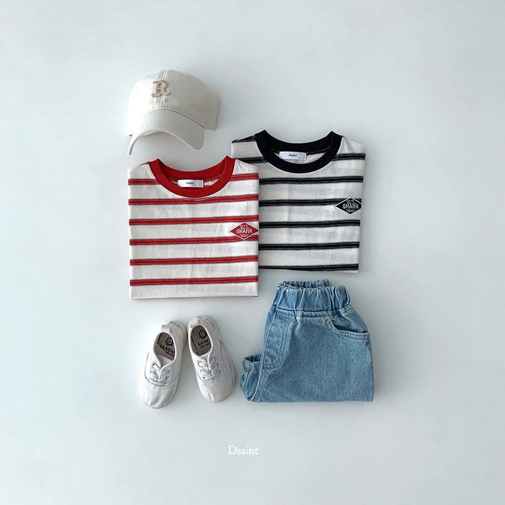 2-Pack D.saint Shark Stripe T-Shirt — Kids