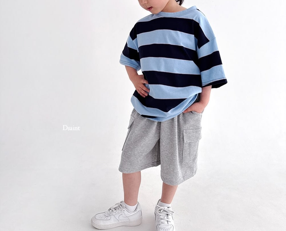 (2pack) Dsaint Pin-Tuck & Cargo Wide Cotton Shorts — Kids