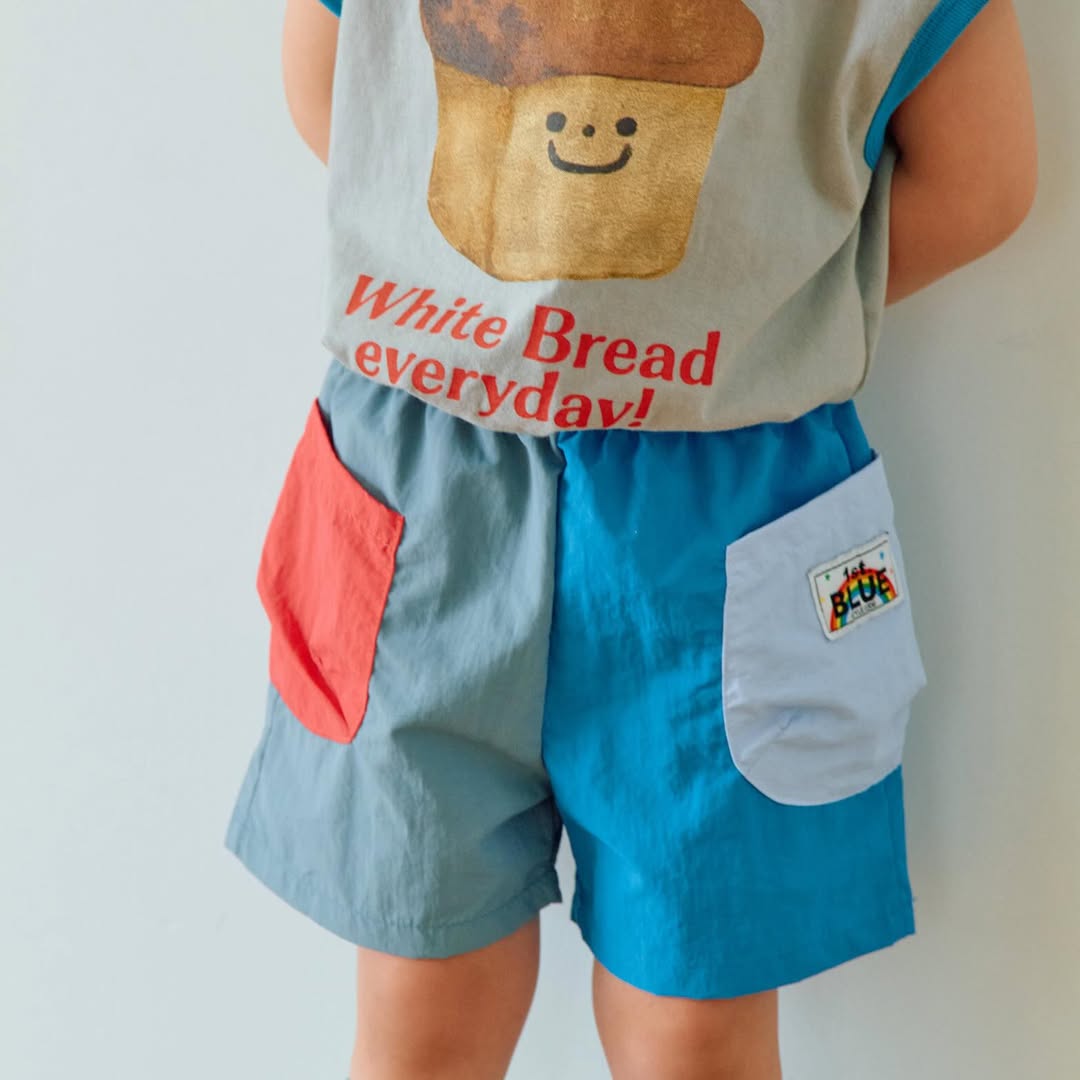 (2pack) Firstblue Colour Block Nylon Shorts — Kids