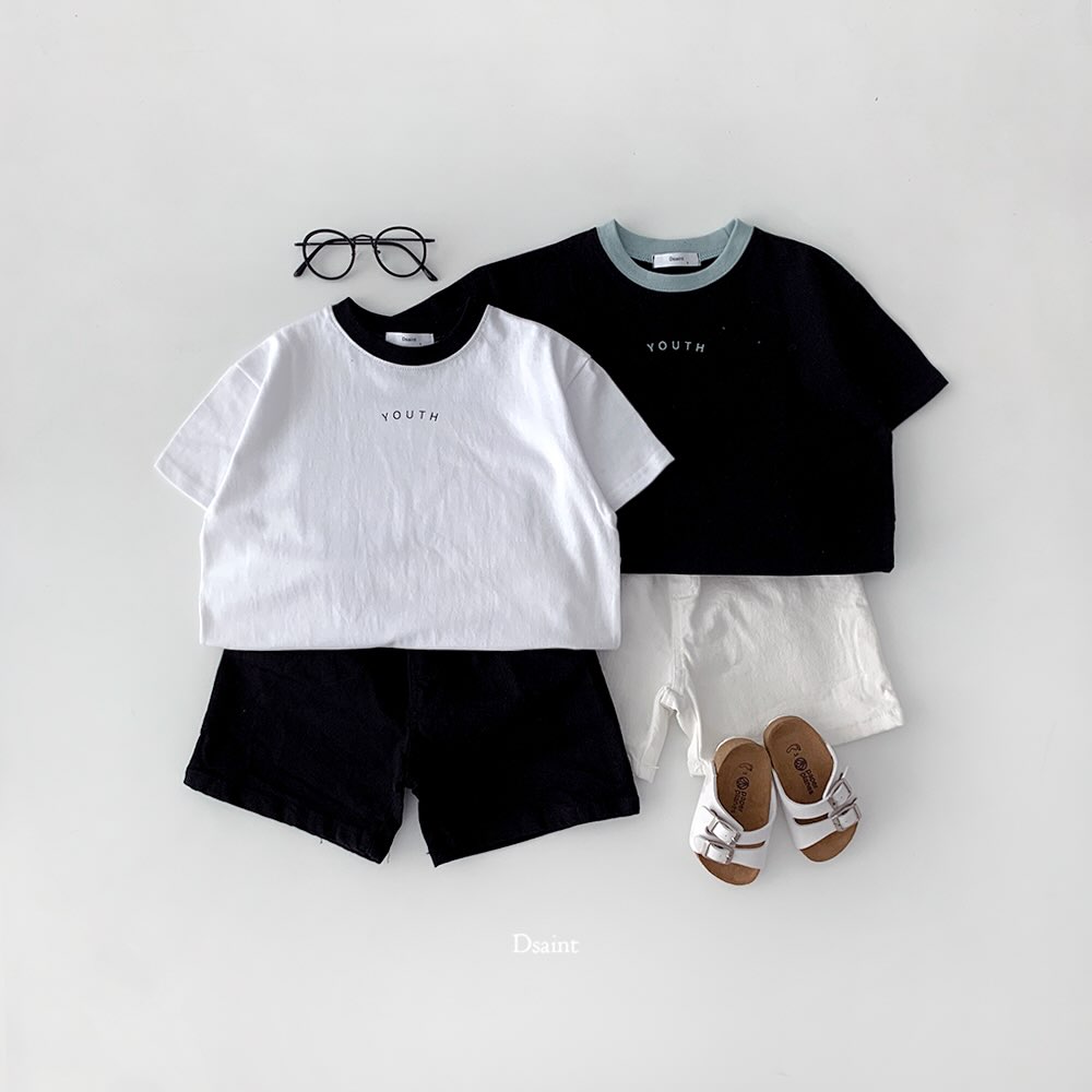 (2pack) Lettering Short Sleeve Cotton Tee  — Kids