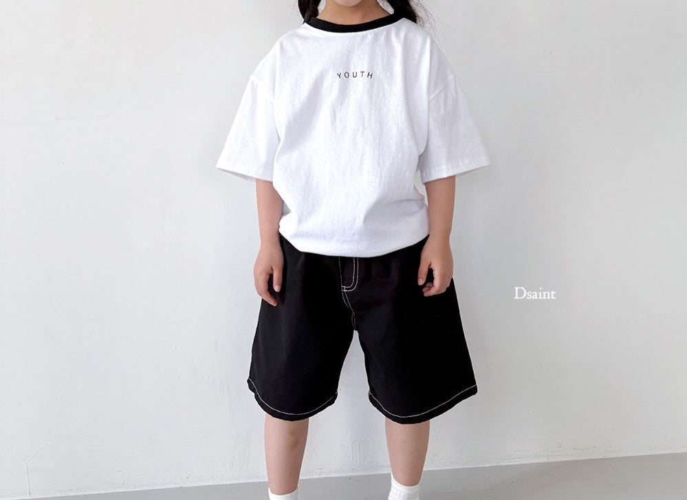 (2pack) Dsaint Wide Cotton Shorts — Kids