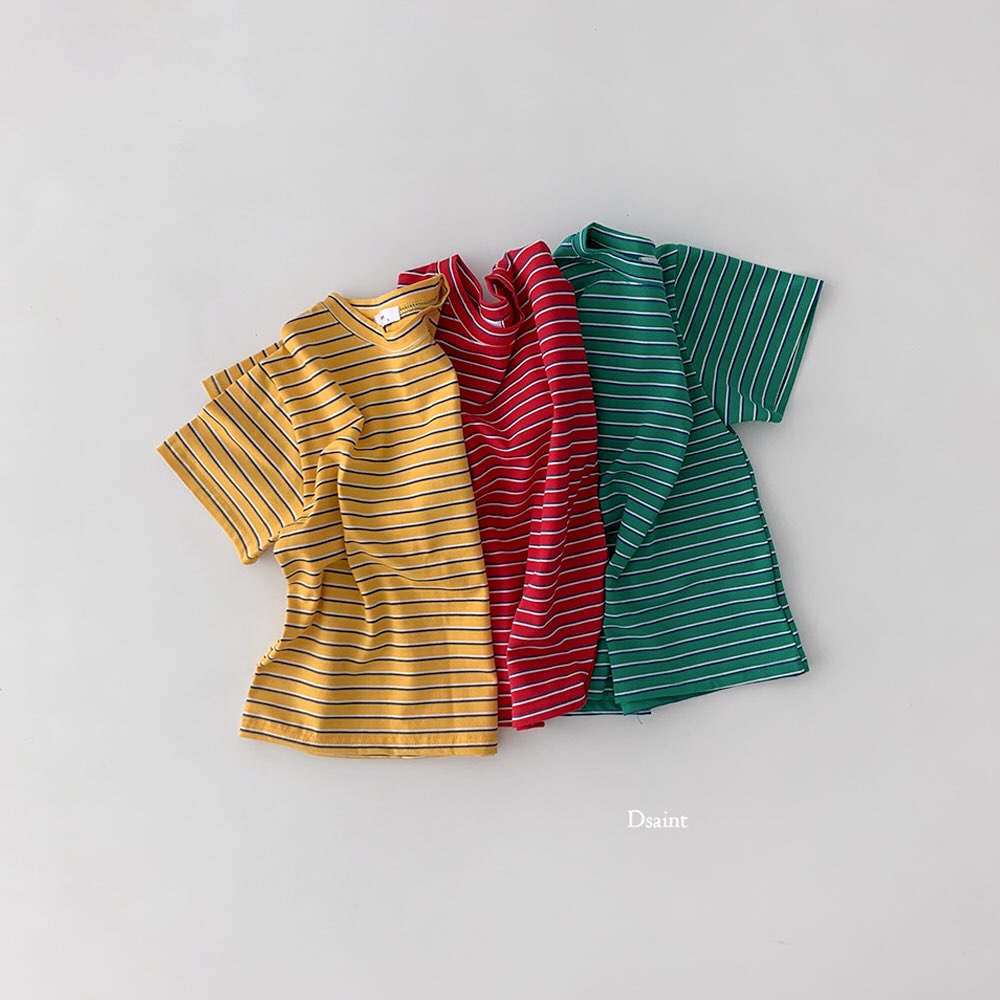 3Pack D.saint Stripe Short Sleeve Cotton Tee  — Kids