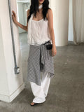 Ore Check Wrap Skirt with Cargo Pocket