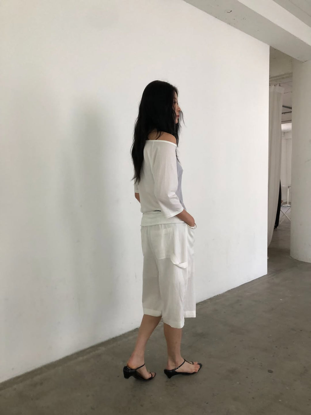 Ore Colour-Block Dolman Sleeve Cotton Tee