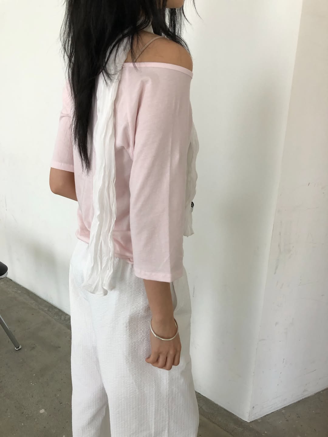 Ore Colour-Block Dolman Sleeve Cotton Tee