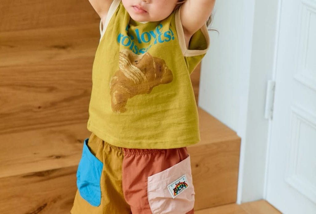 (2pack) Firstblue Colour Block Nylon Shorts — Kids