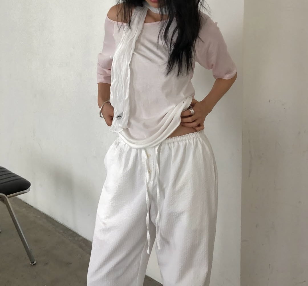 Ore Colour-Block Dolman Sleeve Cotton Tee