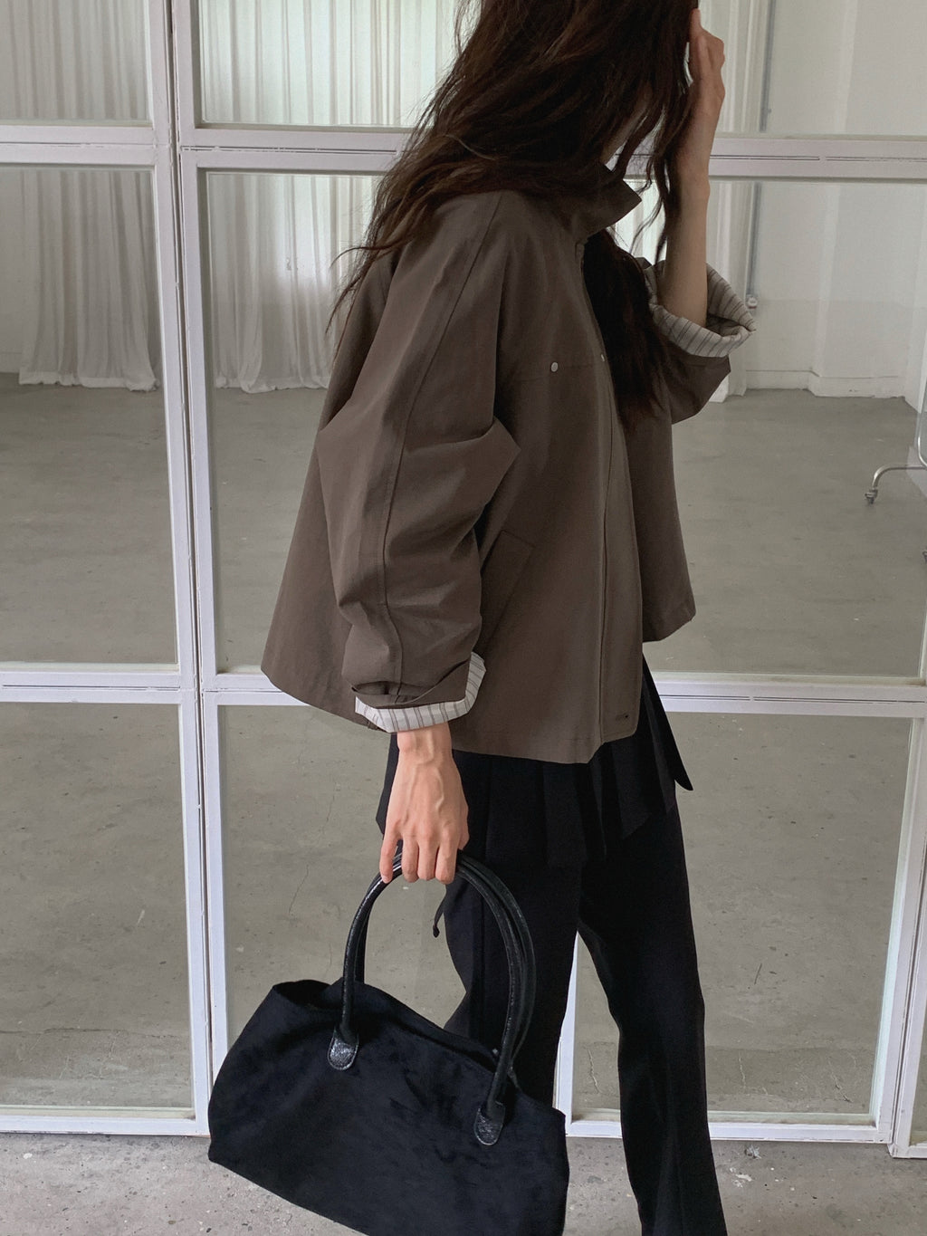 Stand Collar Half Field Jacket