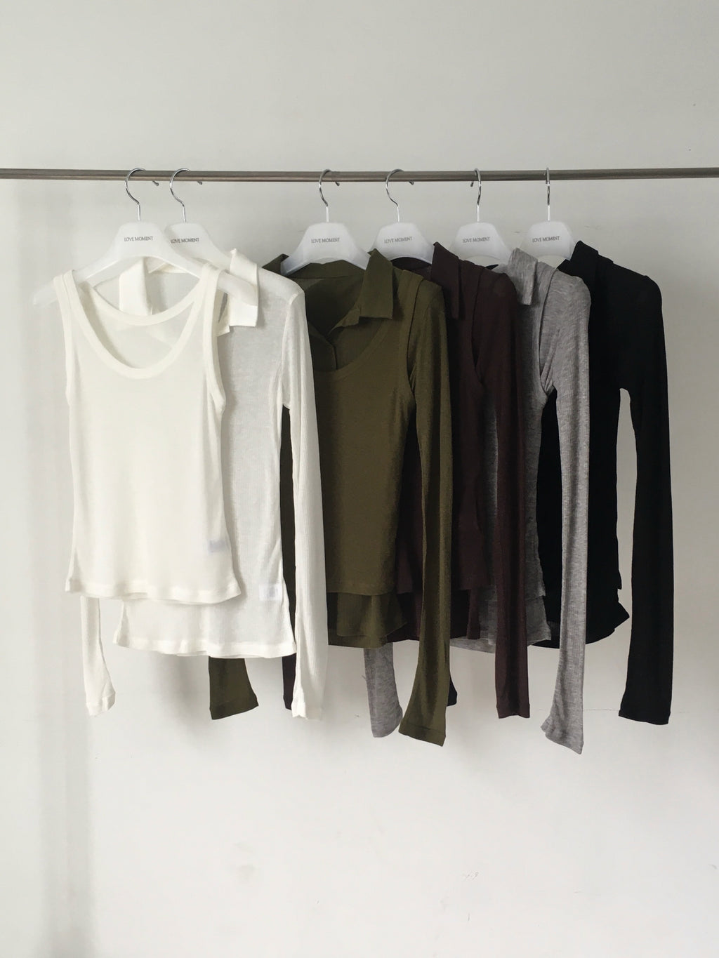 Tank Top & Polo Collar Long Sleeve Set