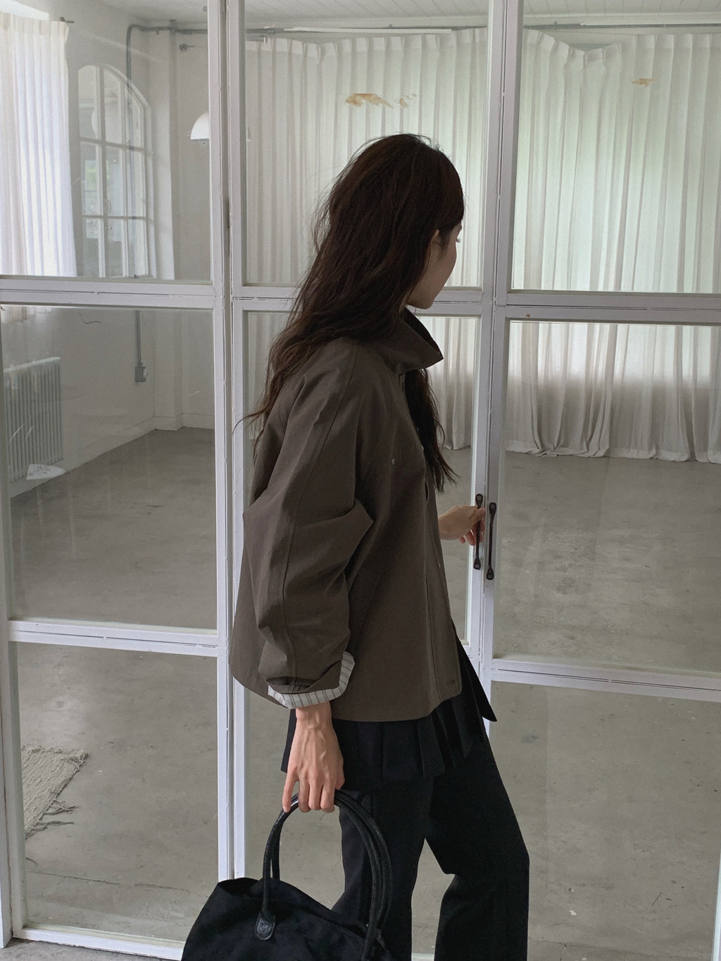 Stand Collar Half Field Jacket