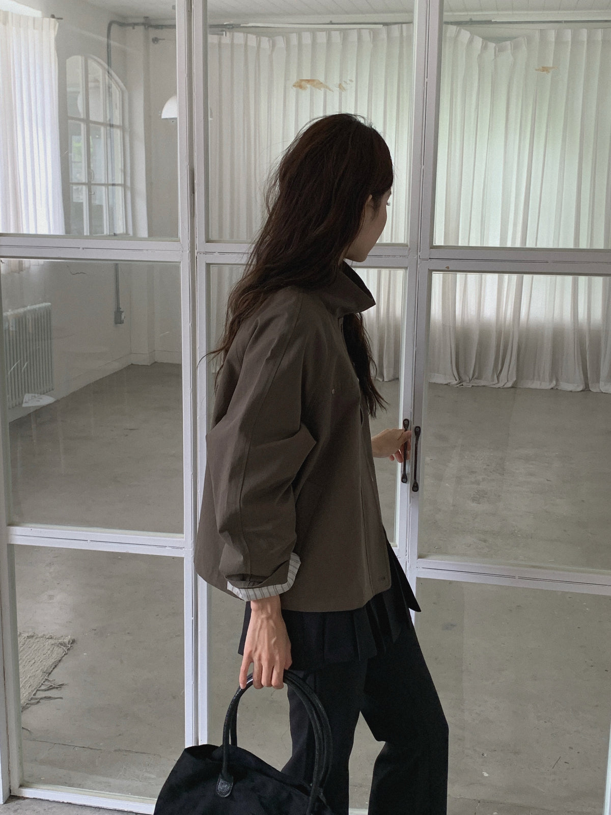 Stand Collar Half Field Jacket