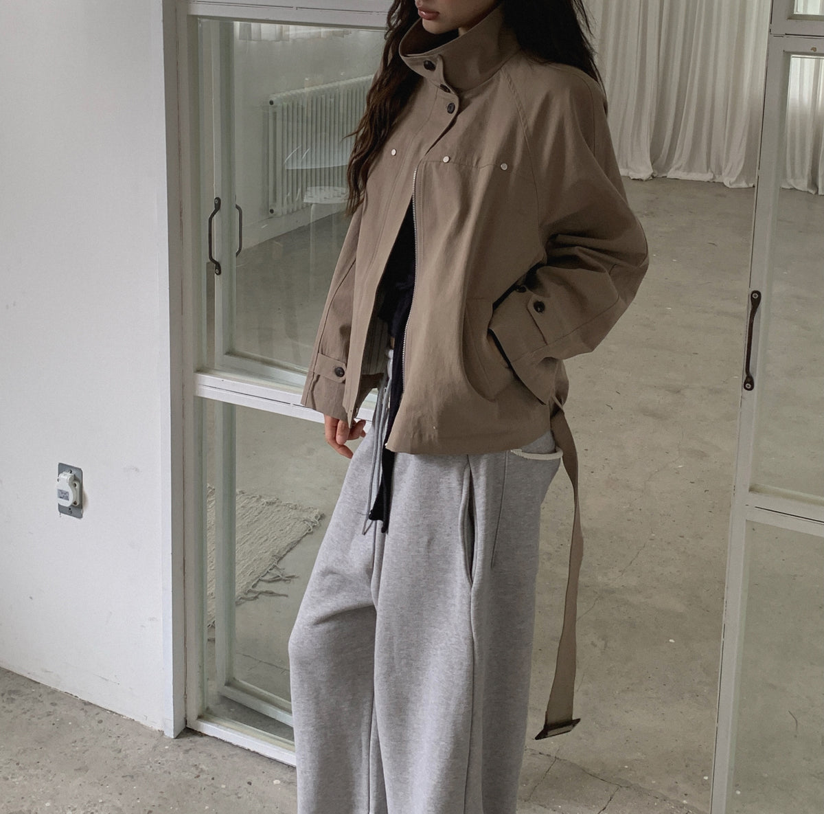 Stand Collar Half Field Jacket