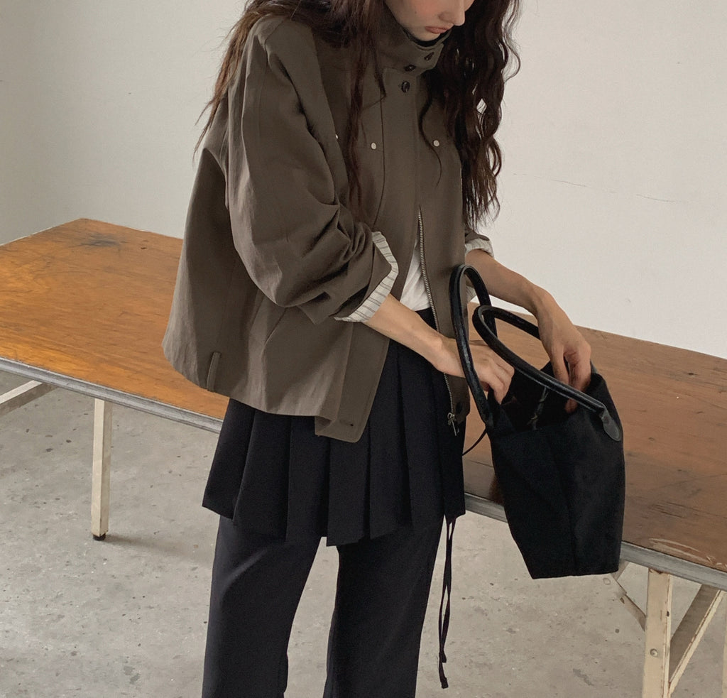 Stand Collar Half Field Jacket