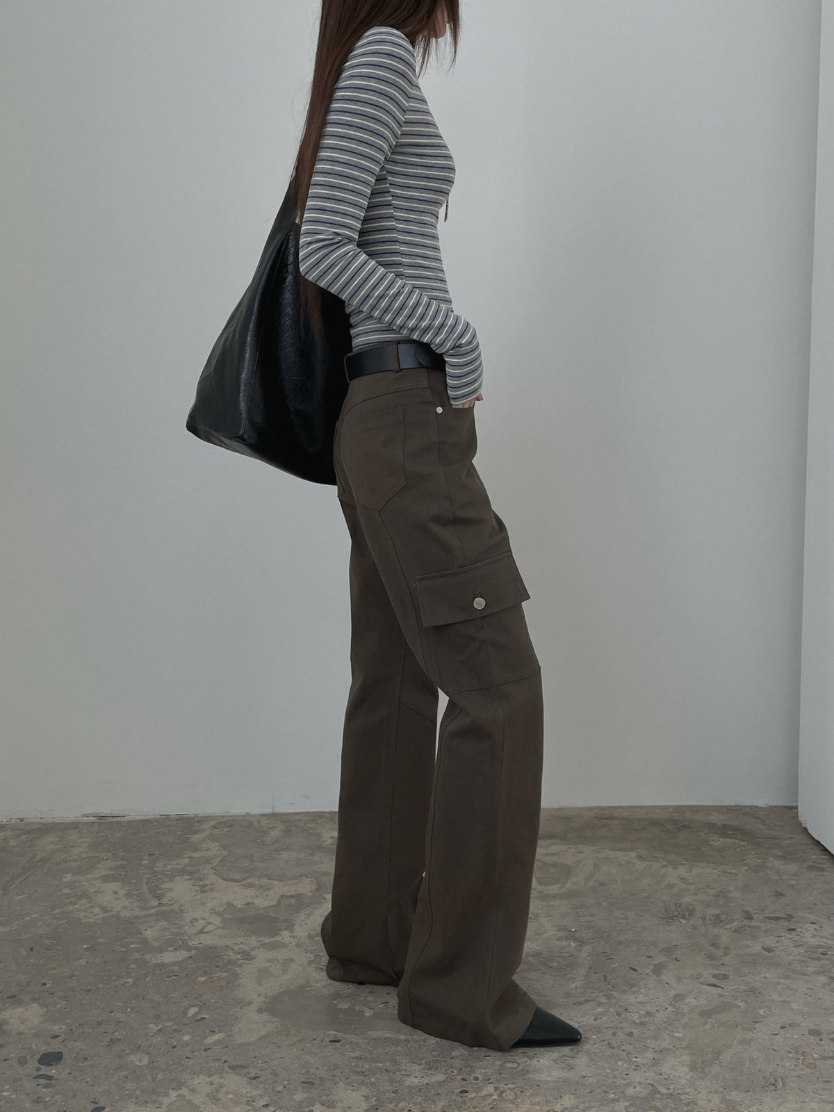 High Waist Bootcut Cargo Pants