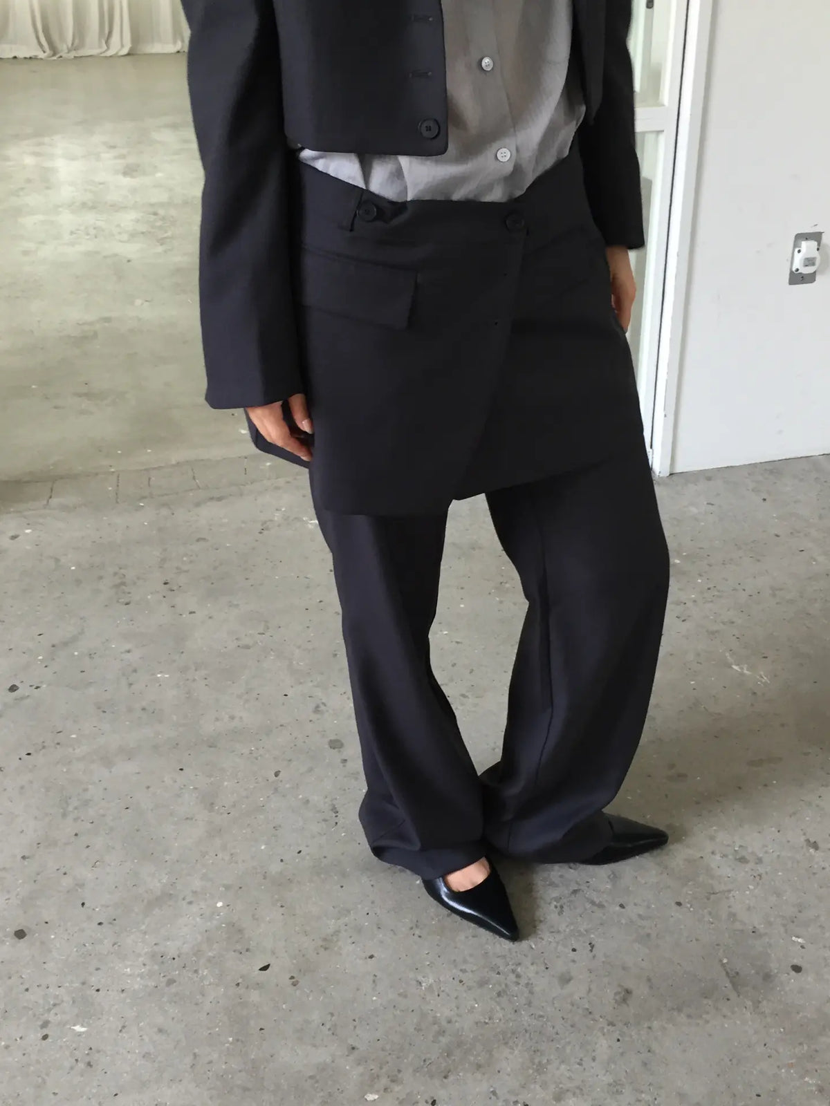 High Waist Flare Slacks