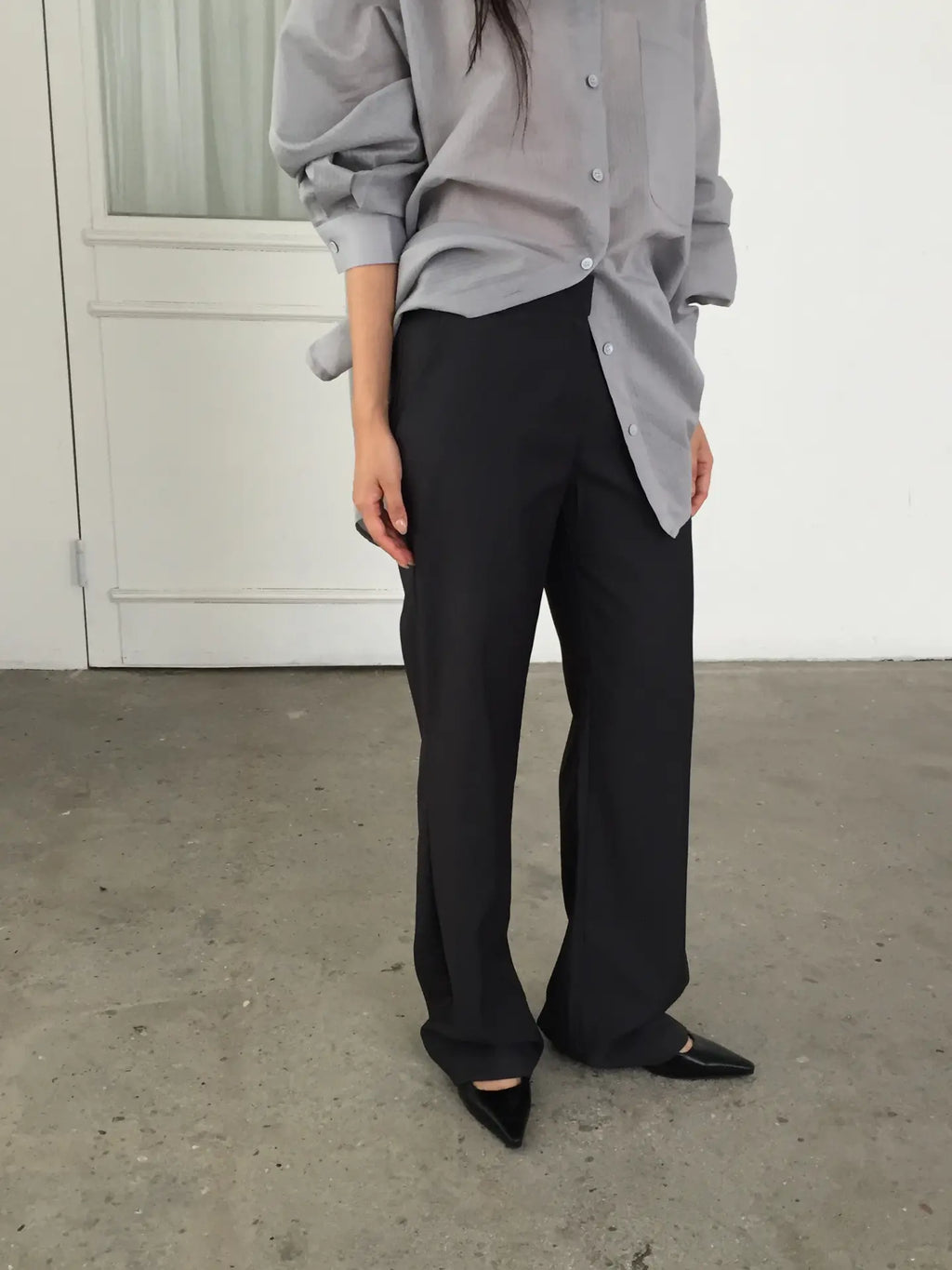 High Waist Flare Slacks