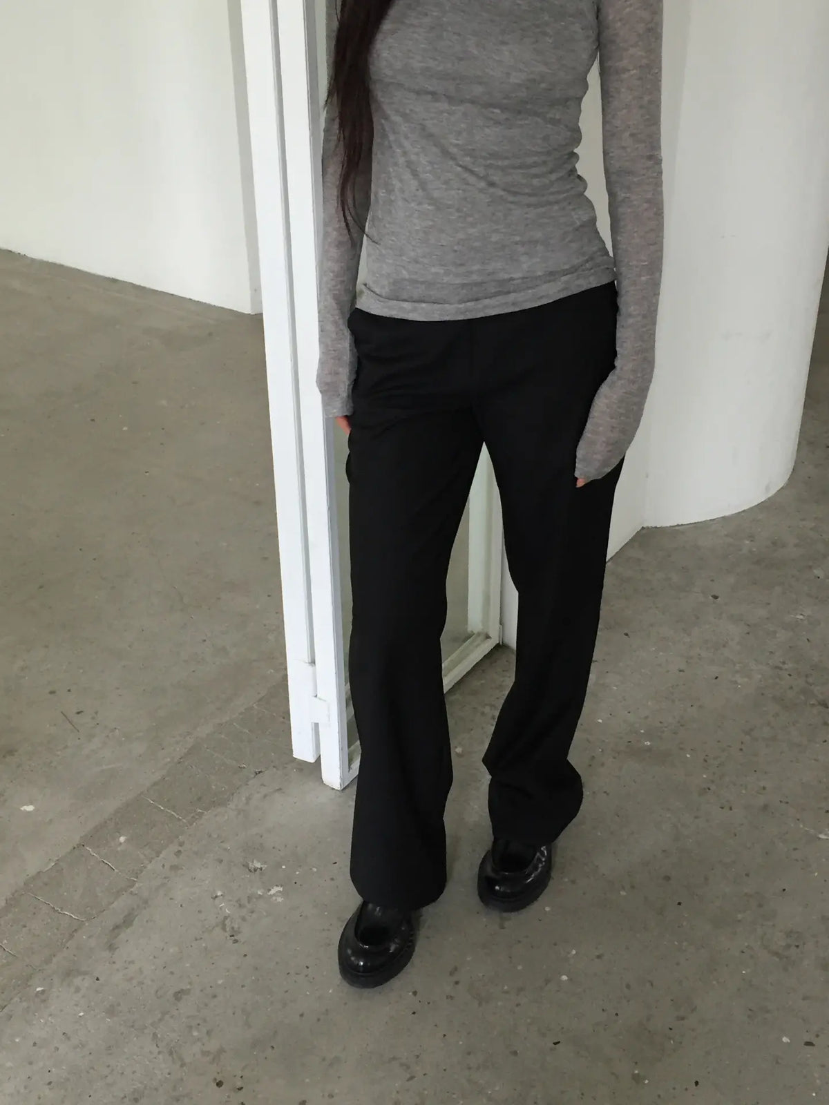 High Waist Flare Slacks