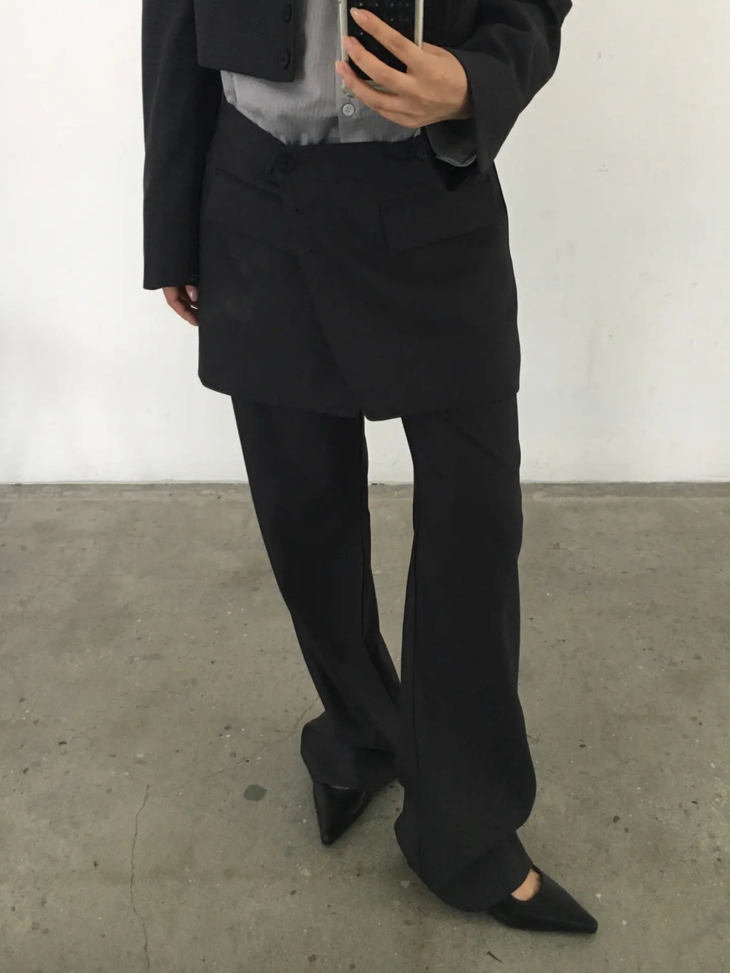 High Waist Flare Slacks