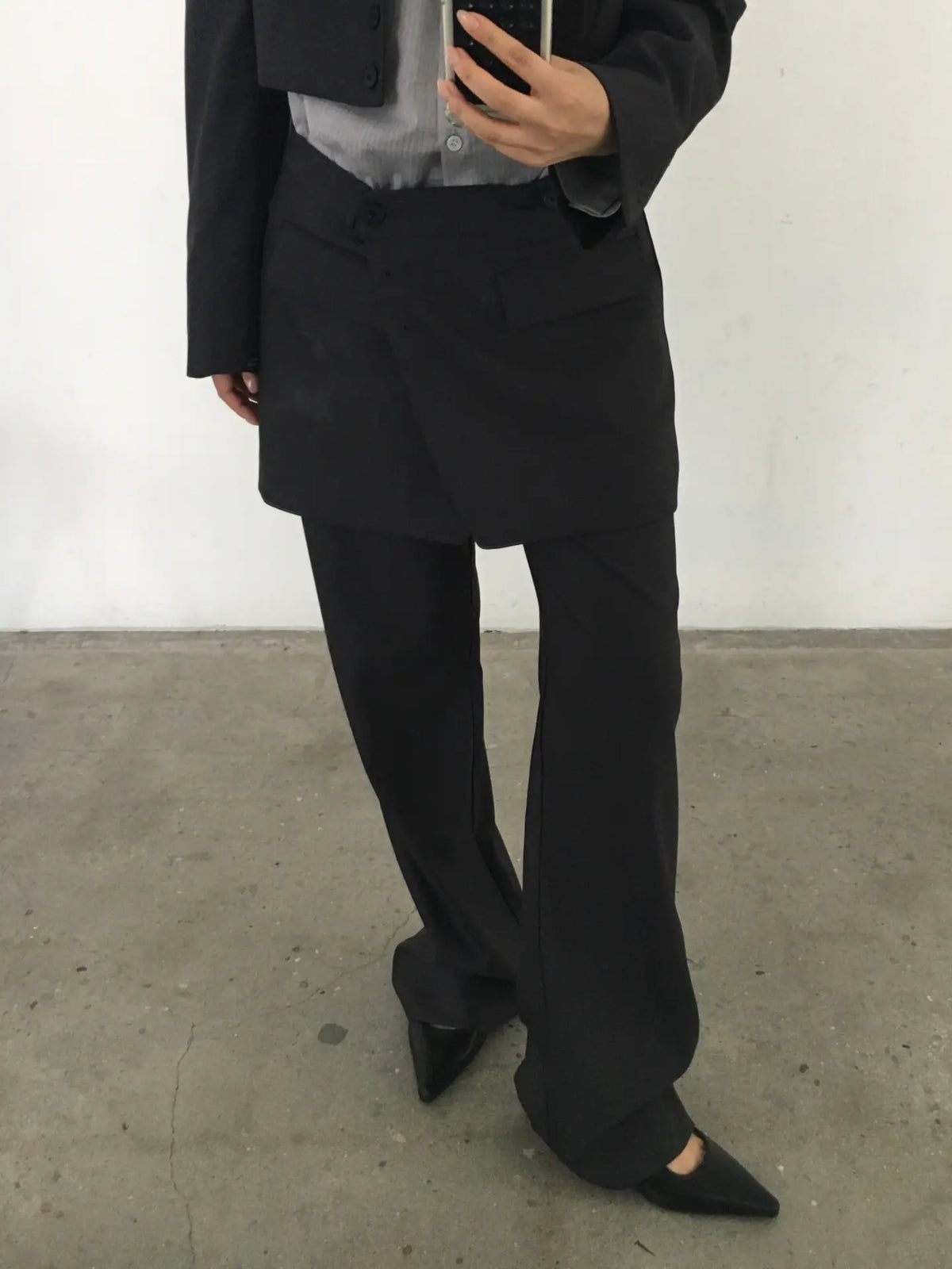 High Waist Flare Slacks
