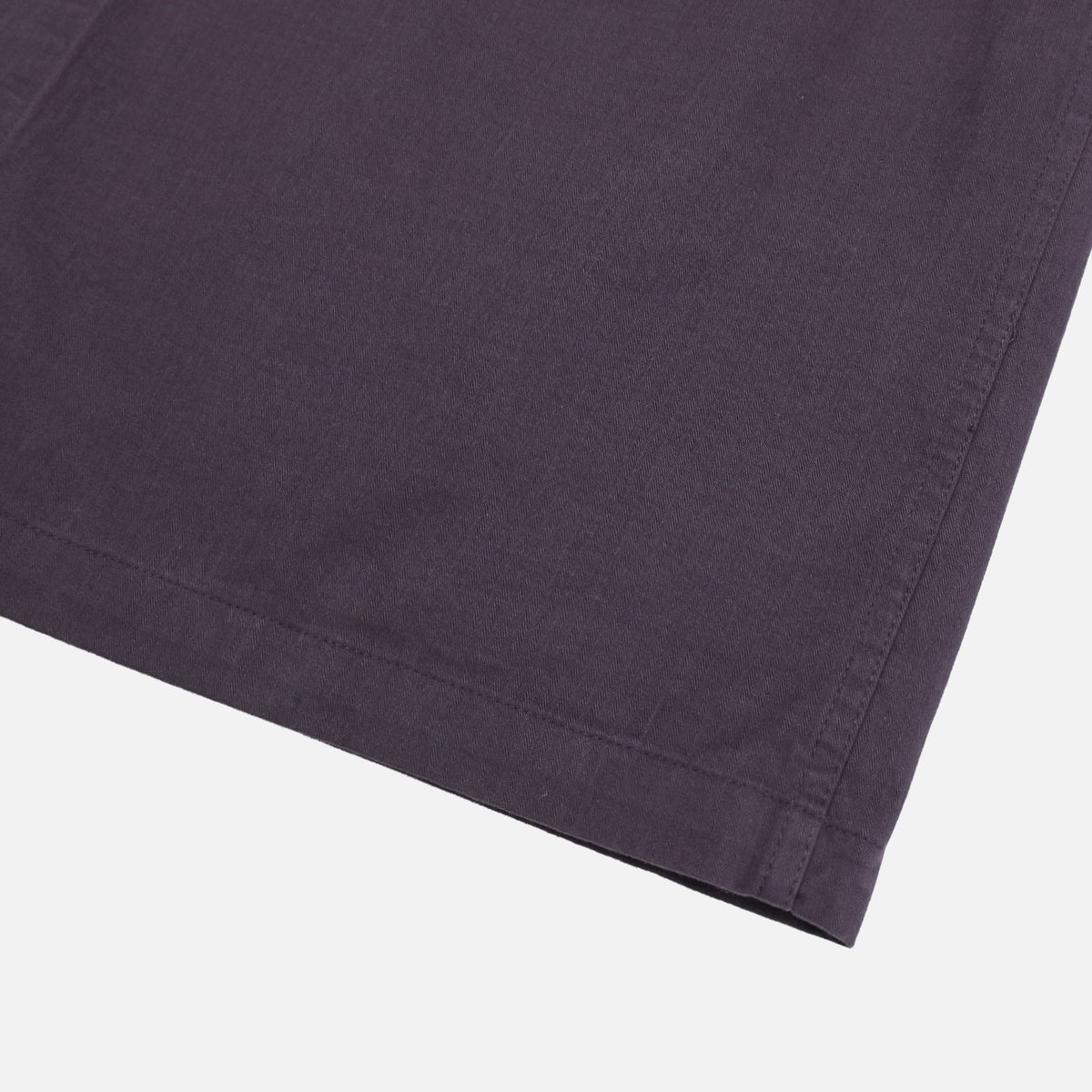 Purple and black men's herringbone cotton shirt jackets, front view