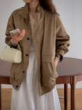 Suede field jacket