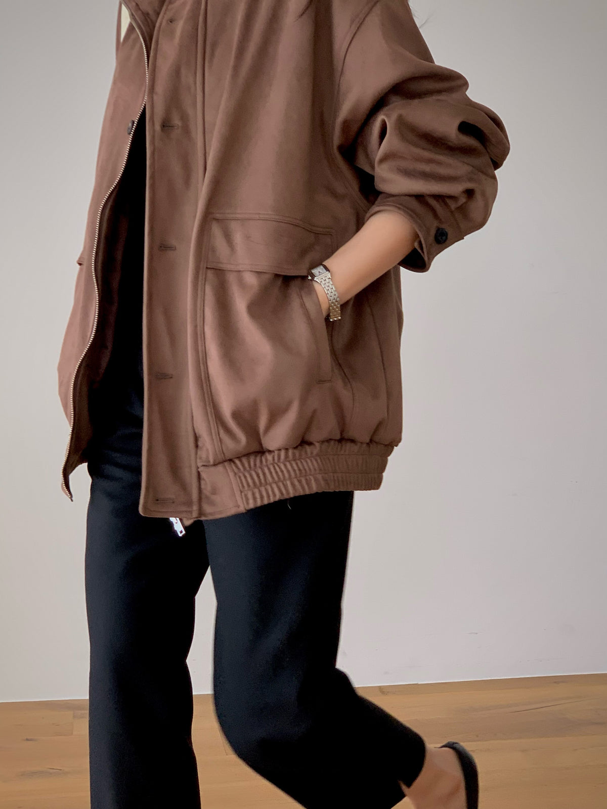 Suede field jacket