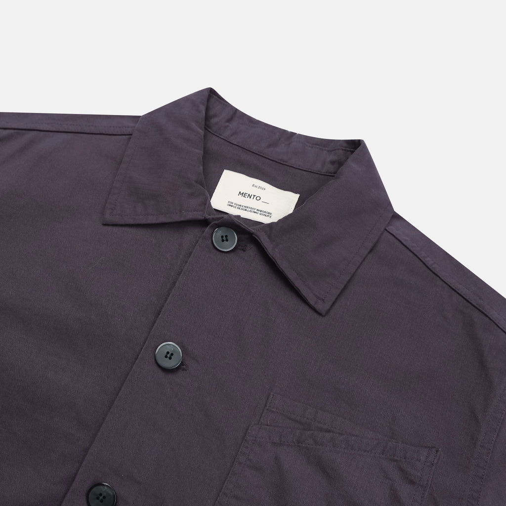 Close-up of purple 100% cotton herringbone fabric
