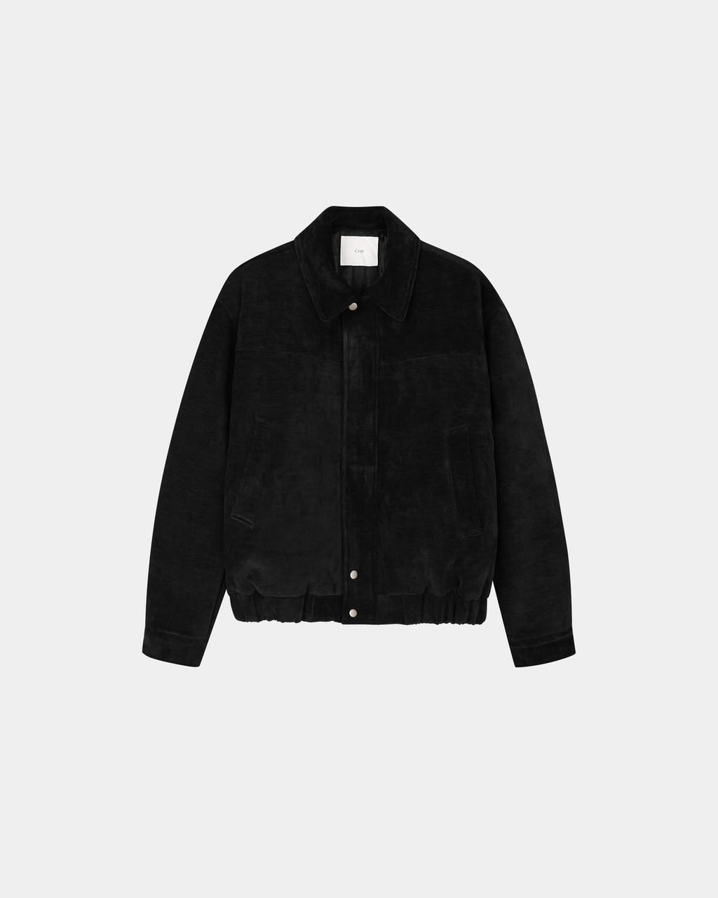 Brown and black men's velvet blouson jackets, front view