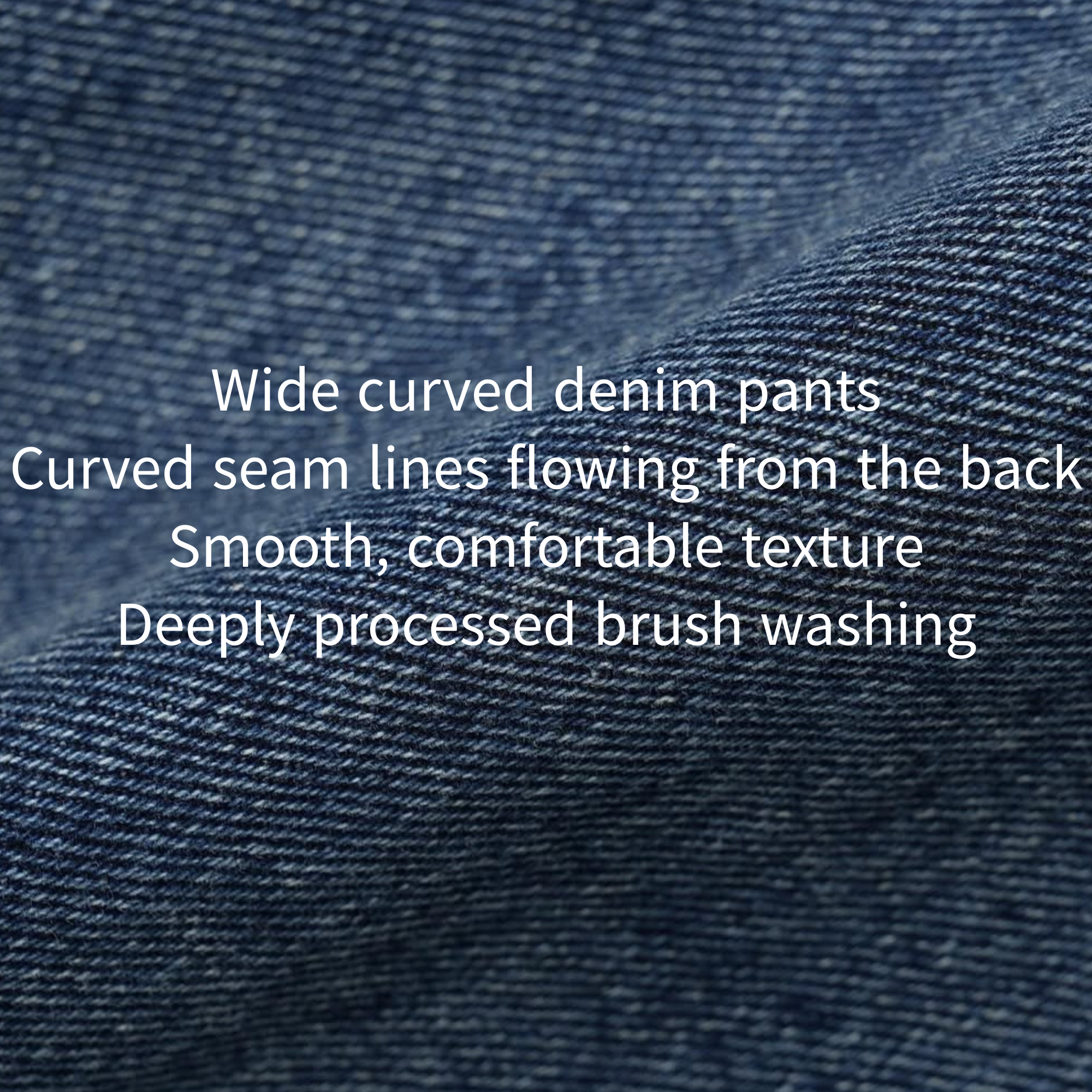 Jean sculpté à jambe large avec couture incurvée