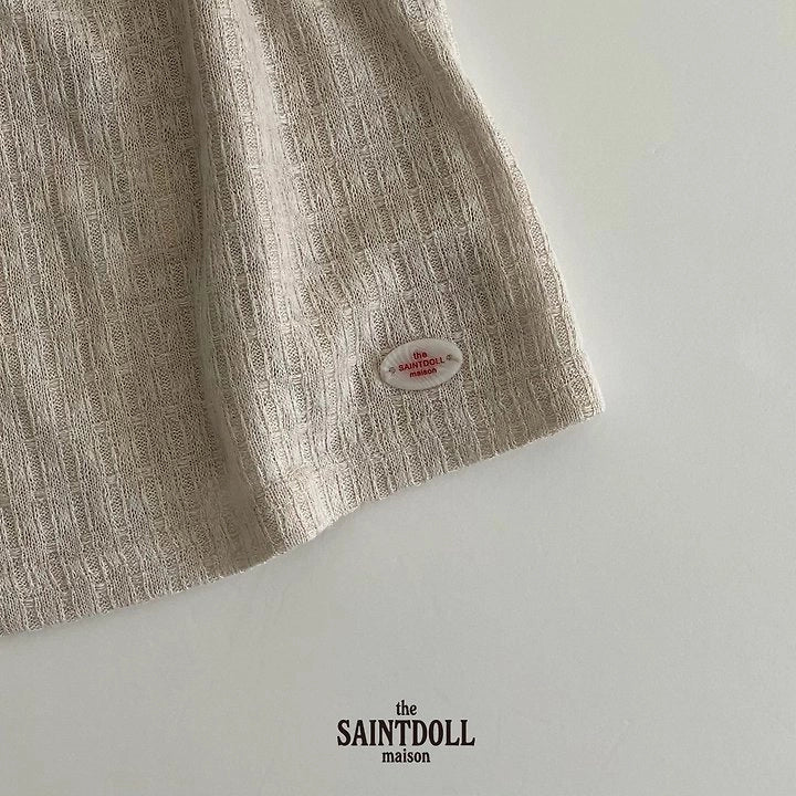 Saintdoll Textured Knit Tank Top & Wide-Leg Pants Set — Kids