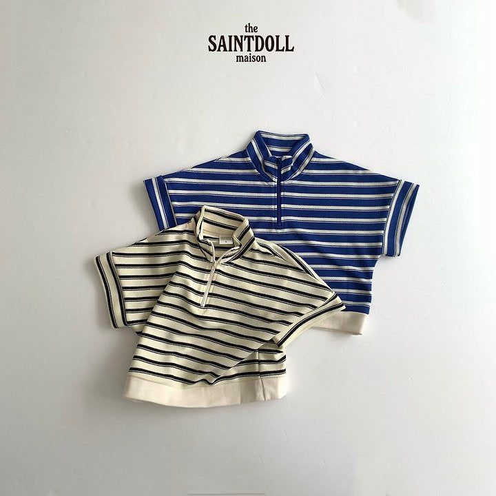 Saintdoll Stripe Half-Zip Top & Shorts Set — Kids