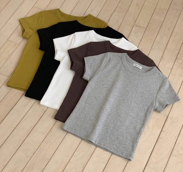 (2pack) Merrymore Essential Cropped Short Sleeve T-Shirt