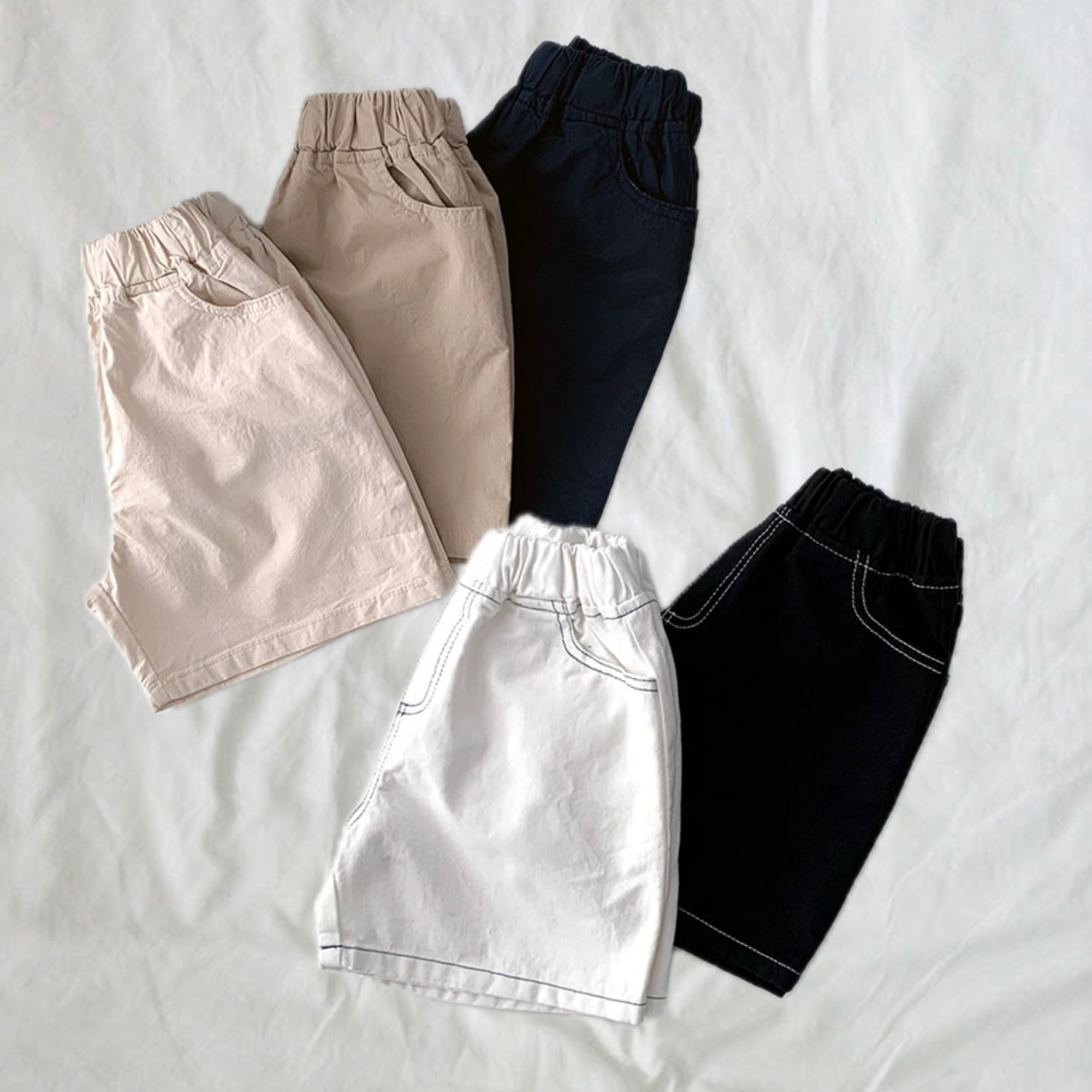 (2pack) Dsaint Wide Cotton Shorts — Kids