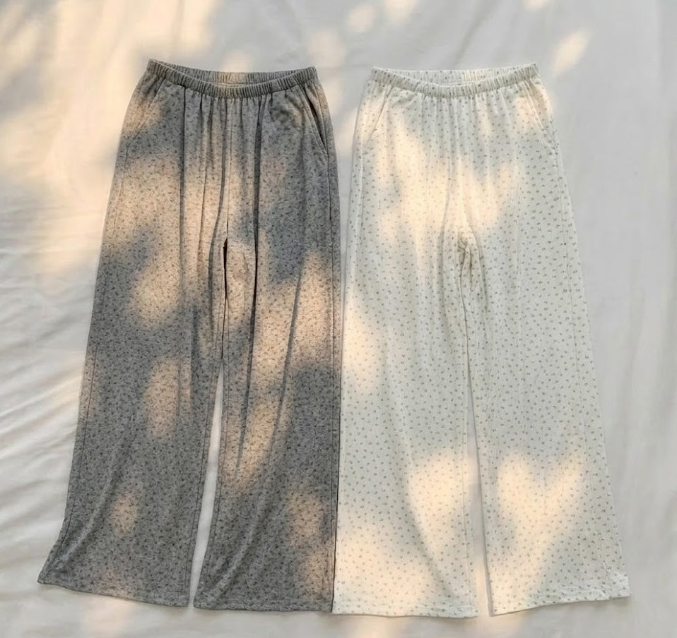Obe Floral Wide-Leg Banding Pants _ Cotton 100%
