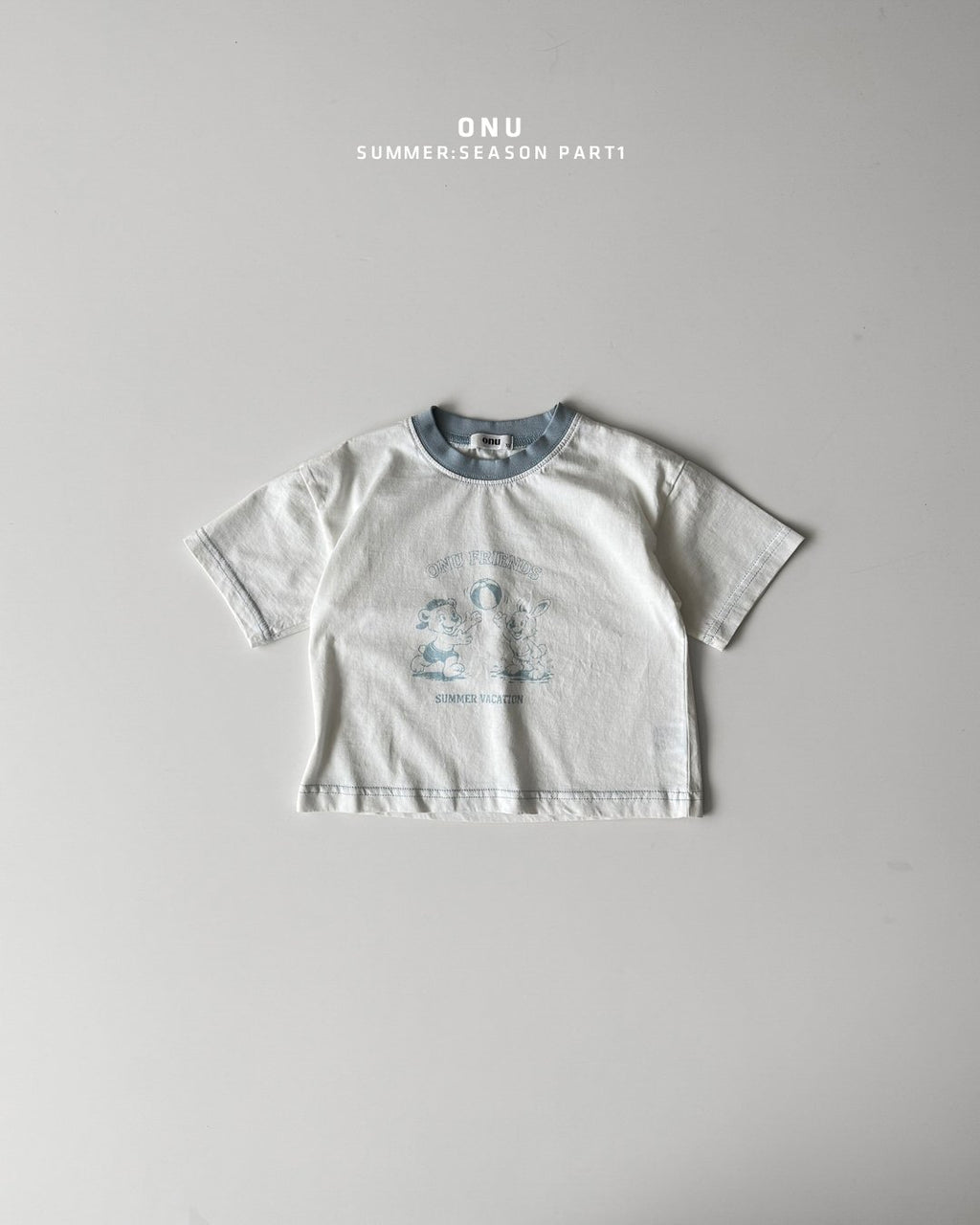 Onu Denim Dungaree Shorts (+ Optional Bunny Bear Graphic Tee) — Kids