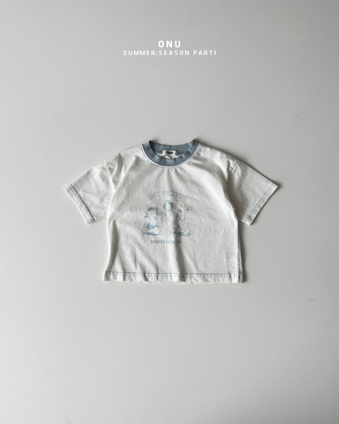 Onu Denim Dungaree Shorts (+ Optional Bunny Bear Graphic Tee) — Kids