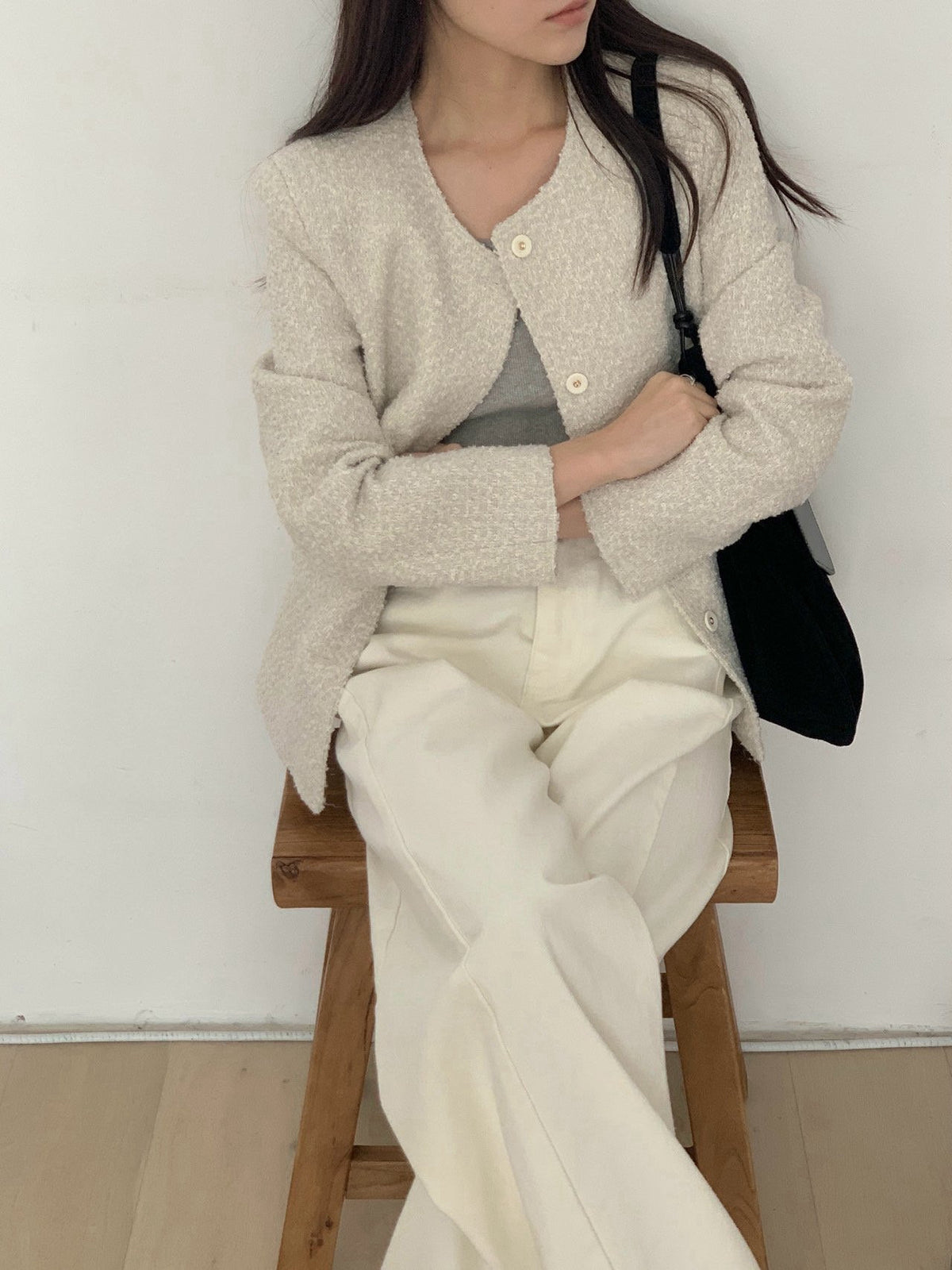 Tweed Jacket with Flap Pockets