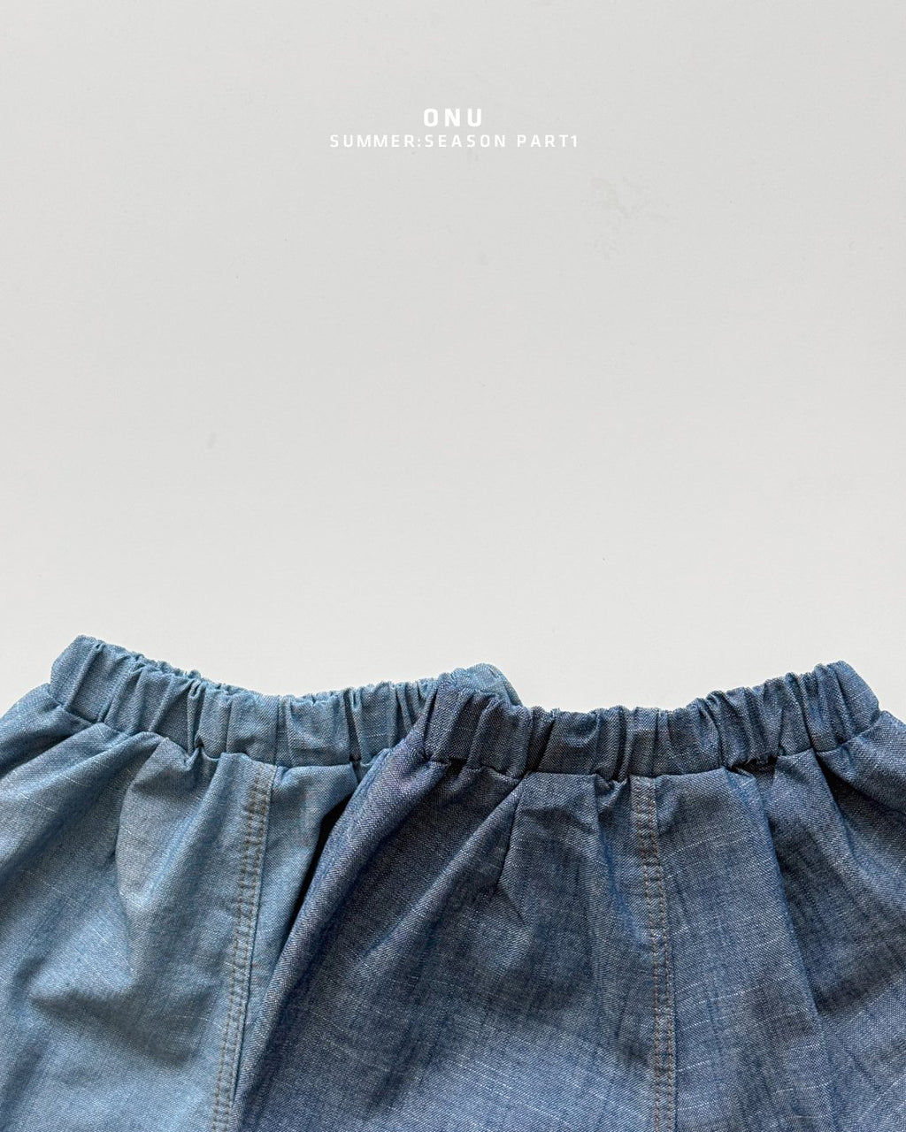 Onu Ditsy Floral Lace Neck Rib Tee & Pocket Denim Shorts Set — Kids