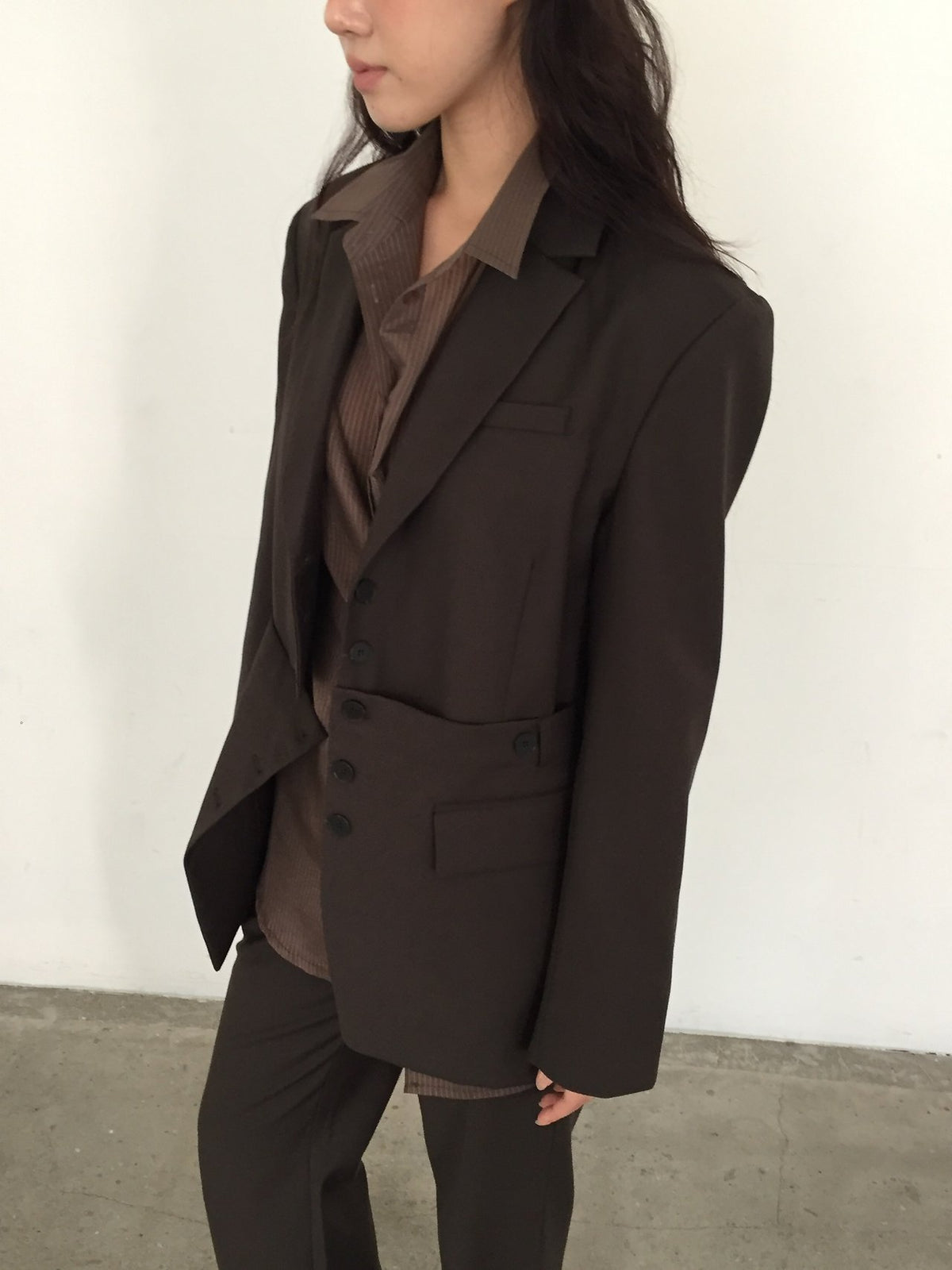 Two-Way Detachable Button Blazer Set